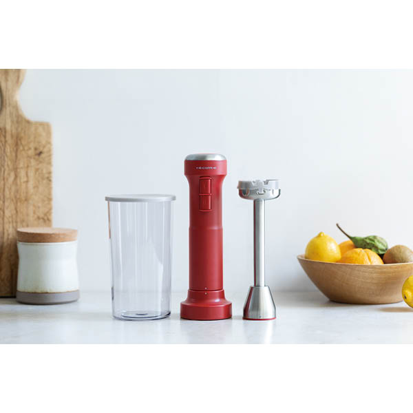 レコルト　コードレスハンディブレンダー　レッド