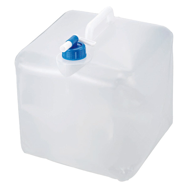 非常事隊　折りたためる　コック付き水タンク15L