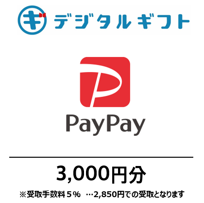 【PayPayマネーライト】選べるデジタルギフト（3,000円分）
